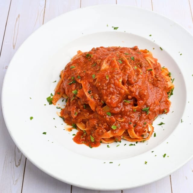 Fettuccini Bolognese.